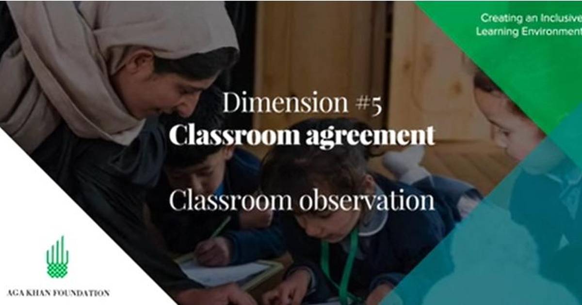 Classroom Agreement: Classroom Observation