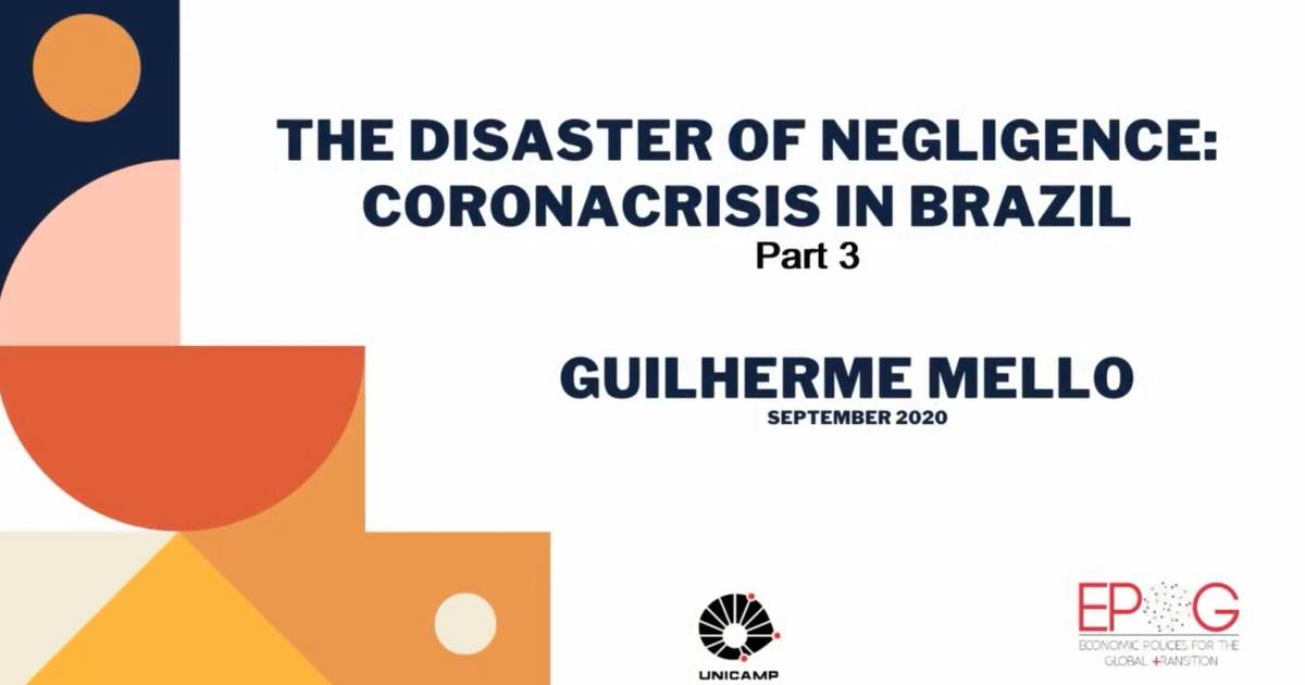 The disaster of negligence coronacrisis in Brazil (Part 3)