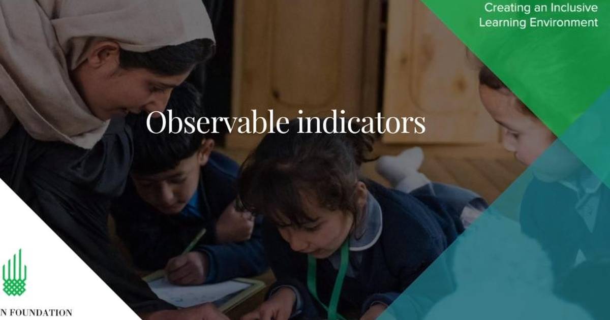 Inclusive Learning Environment: Observable Indicators