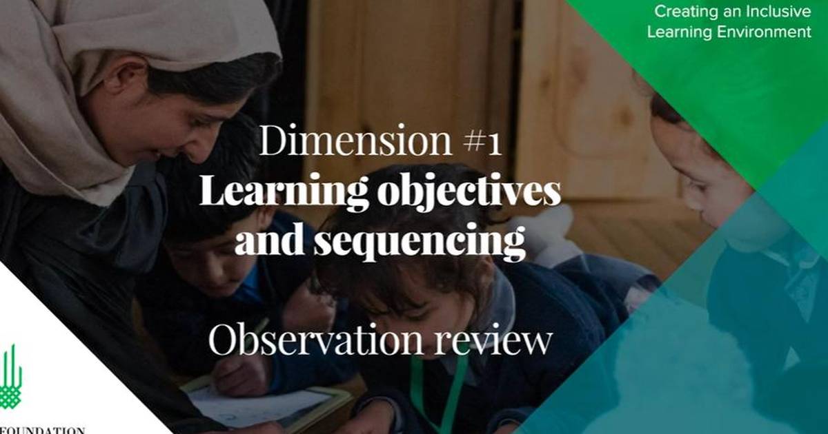 Learning Objectives and Sequencing: Observation Review