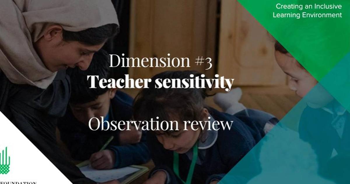 Teacher Sensitivity: Observation Review