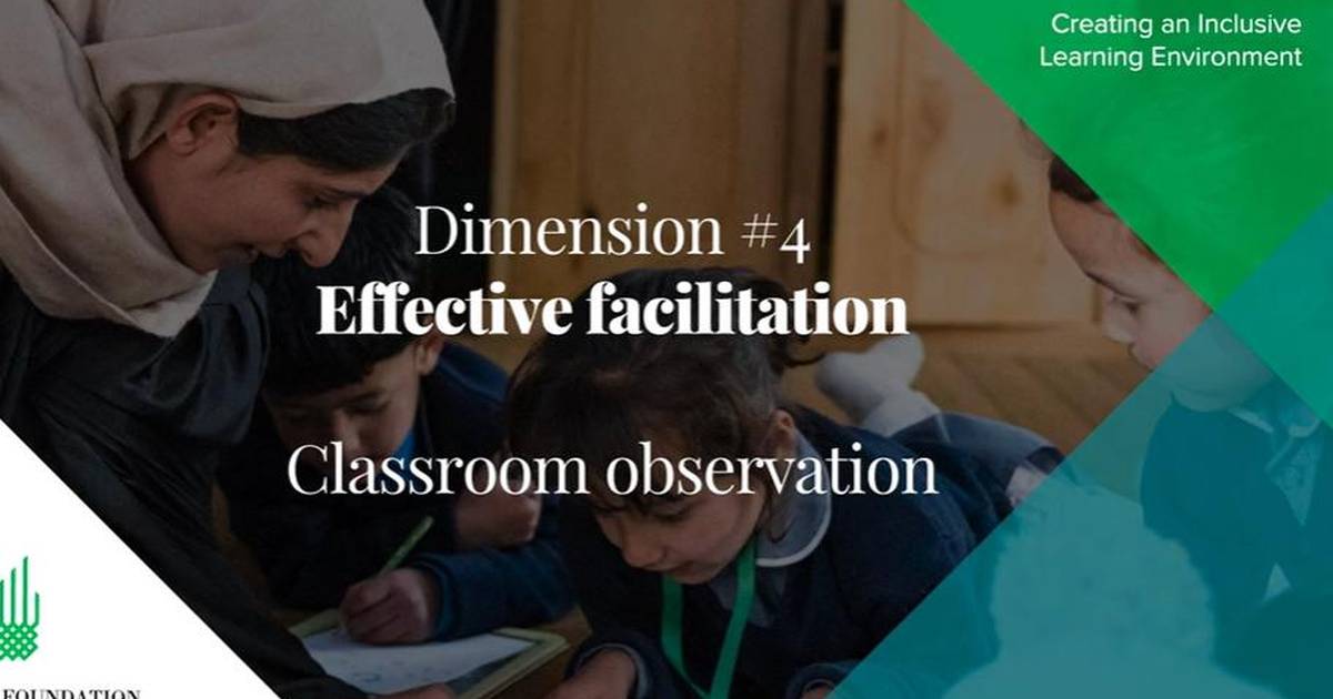 Effective Facilitation - Classroom Observation