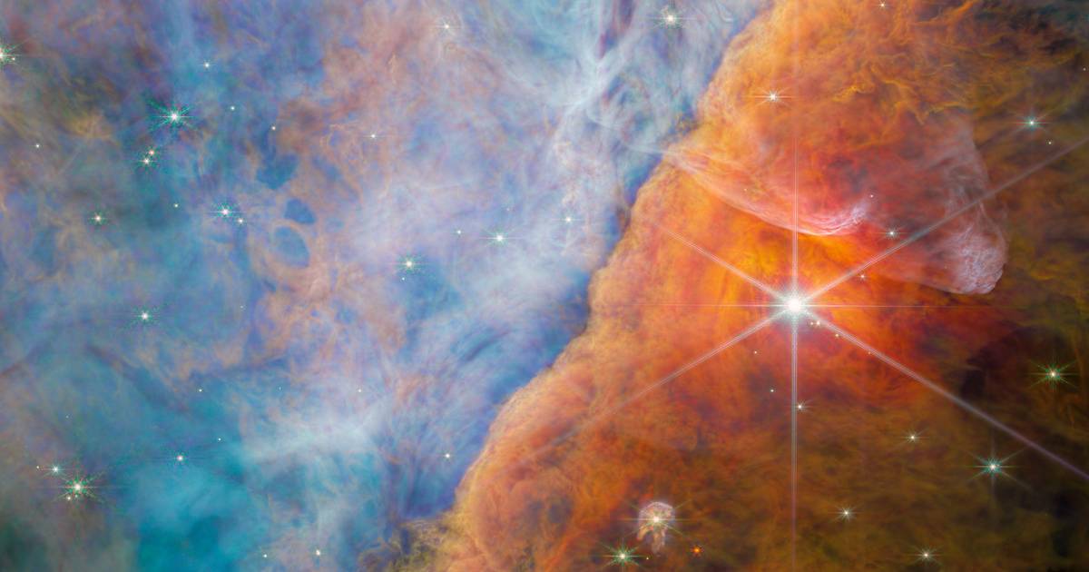 Webb Makes First Detection of Crucial Carbon Molecule (Orion Bar NIRCam Image)
