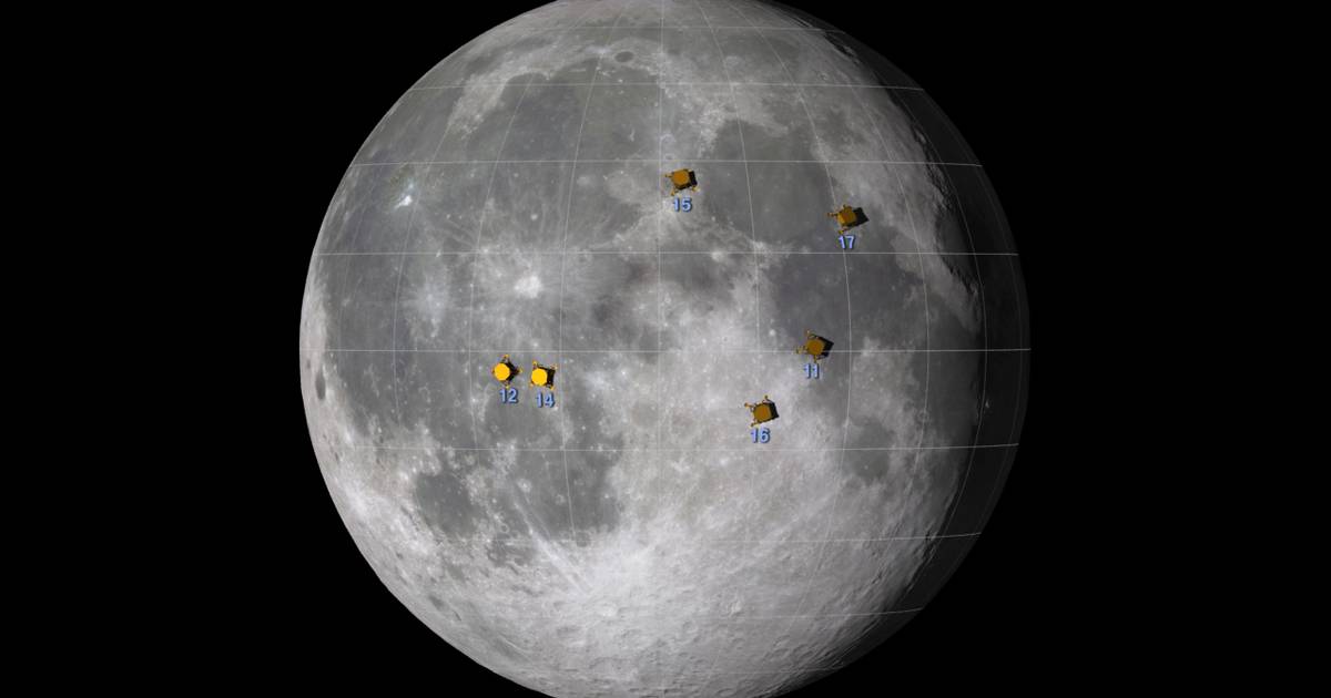 LRO Sees Apollo Landing Sites