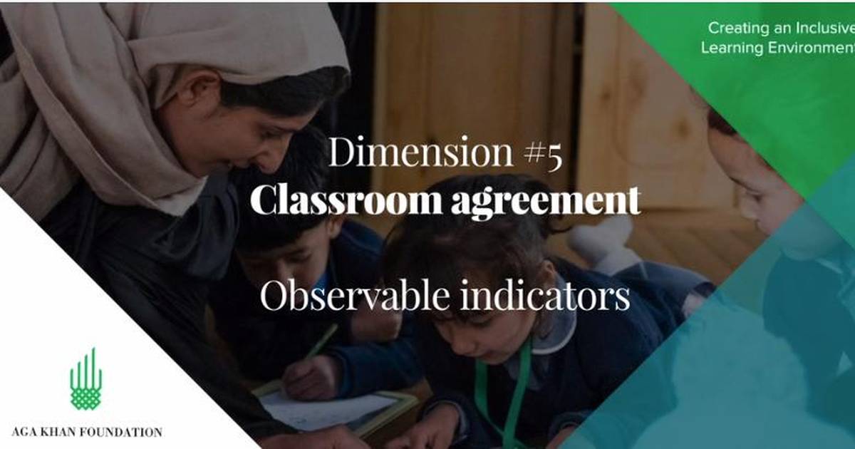 Classroom Agreement: Observable Indicators