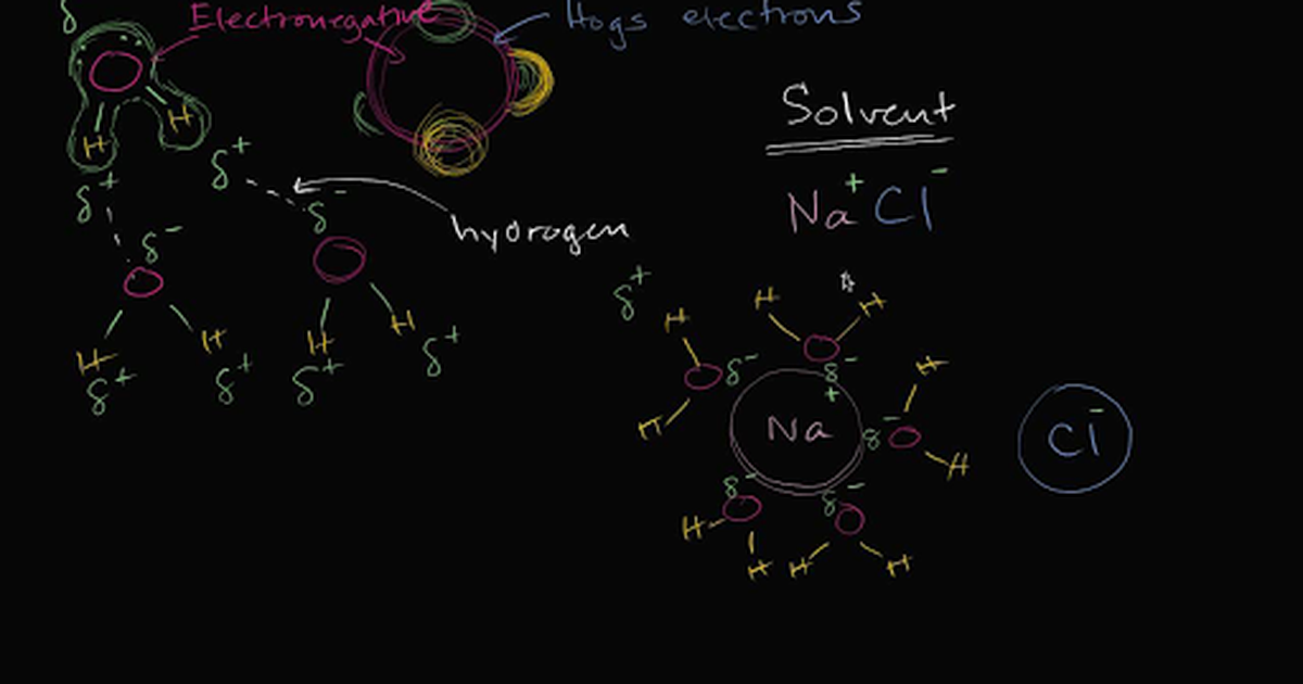 Water as a Solvent