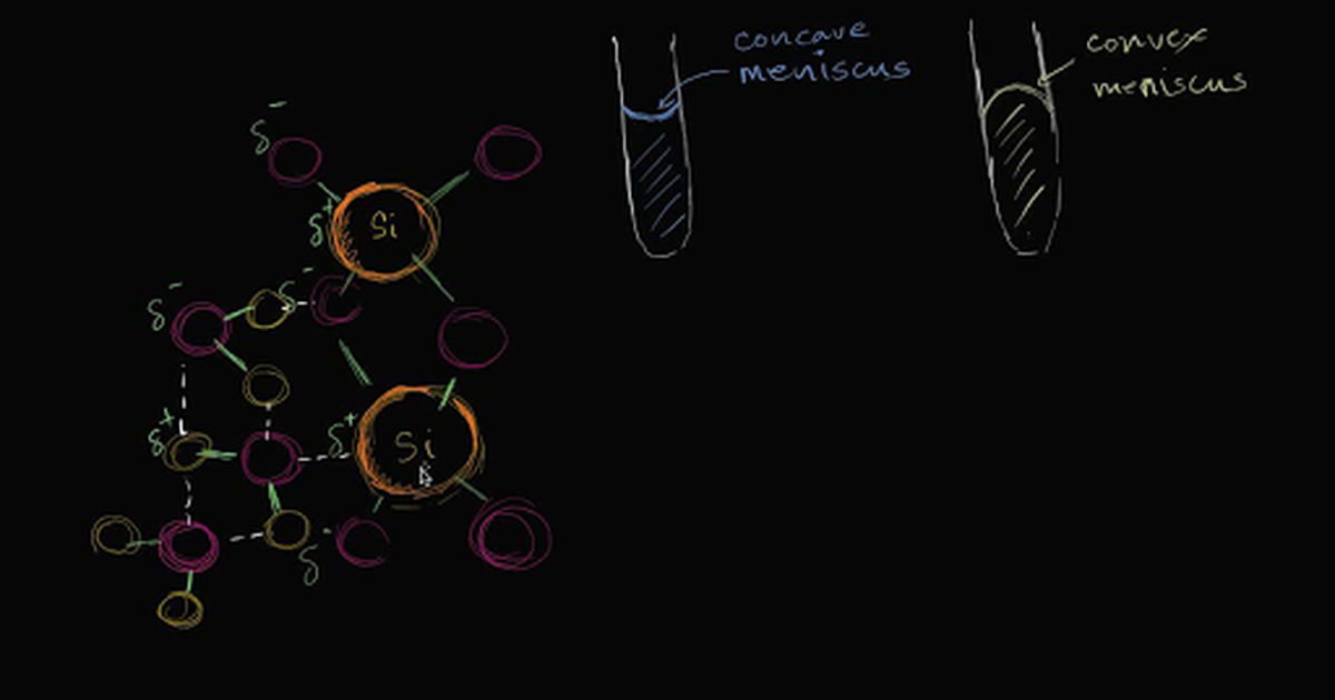 Capillary Action and Why we See a Meniscus