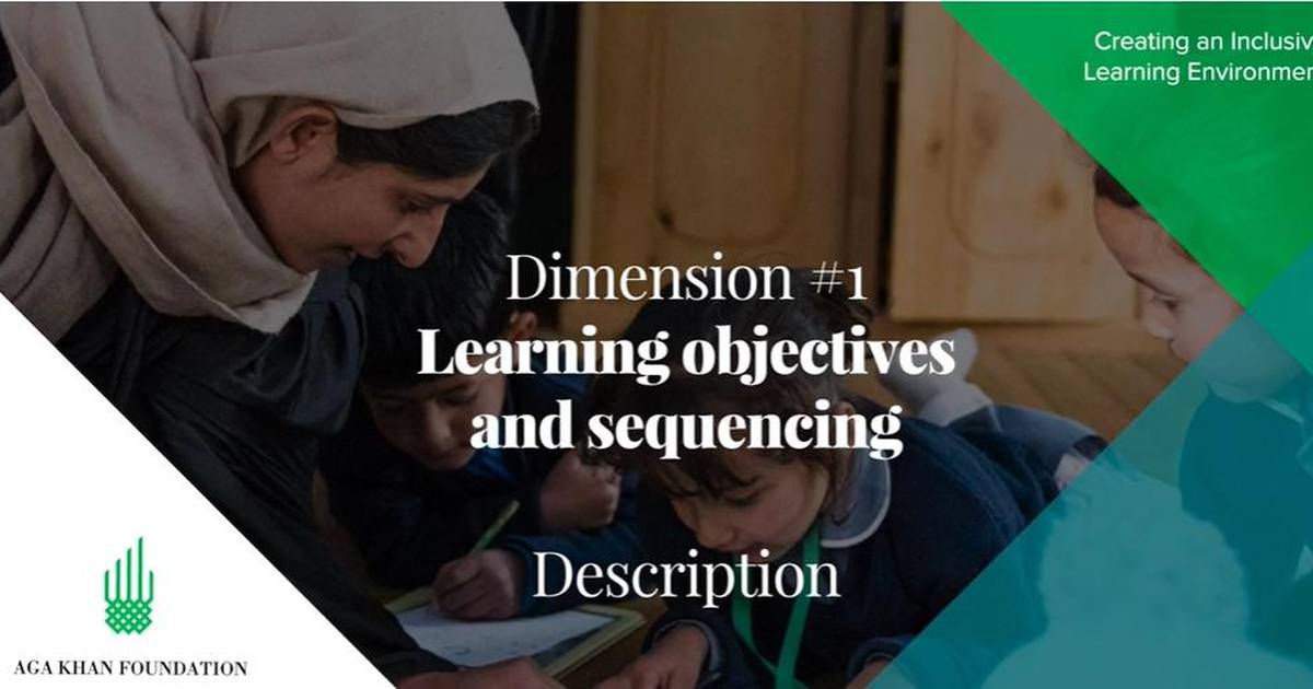 Learning Objectives and Sequencing