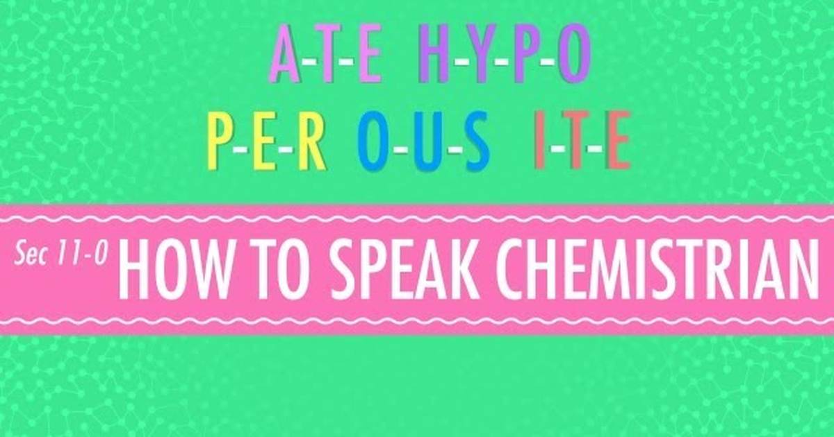 How to Speak Chemistrian