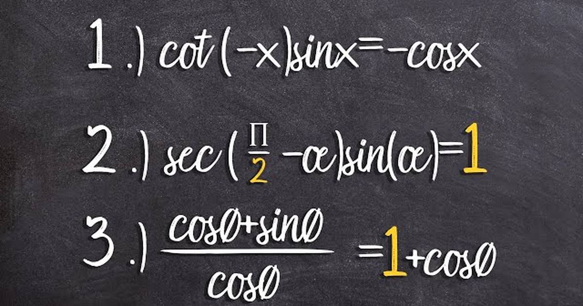 Verify 3 Basic Trigonometric Identities