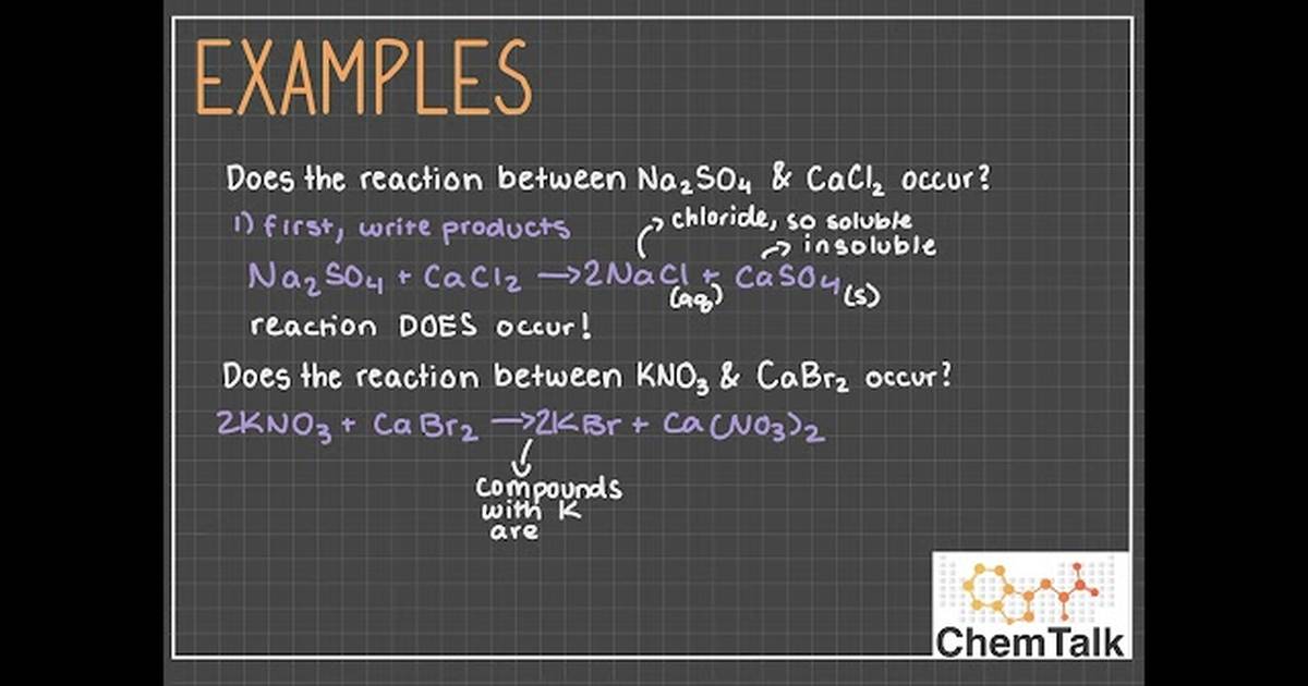 How to Work With Precipitation Reactions