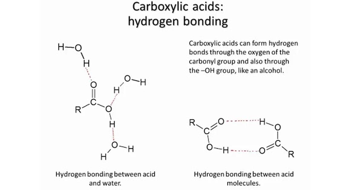 Carboxylic Acids: H Bonds, BP, Solubility
