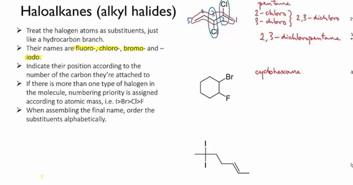 Naming Haloalkanes