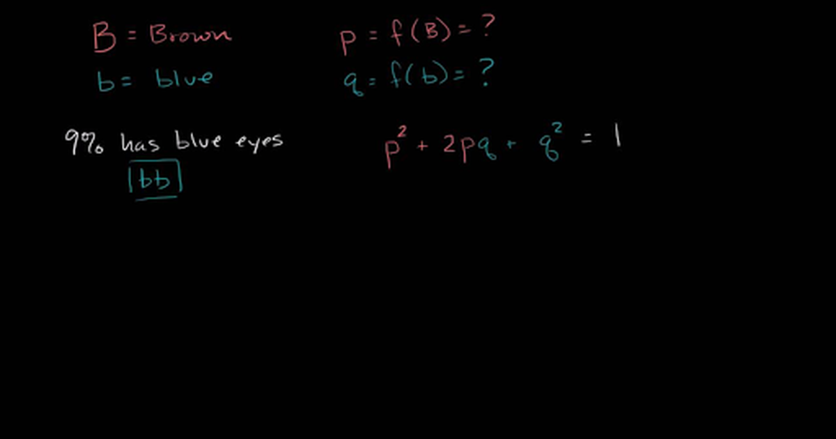 Applying the Hardy-Weinberg Equation